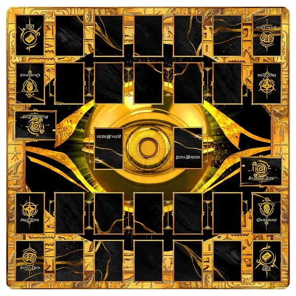 sabermaster Card Rubber Mat - 2 Player, Square playmat for Gamer 60x60cm/23.6x23.6inch