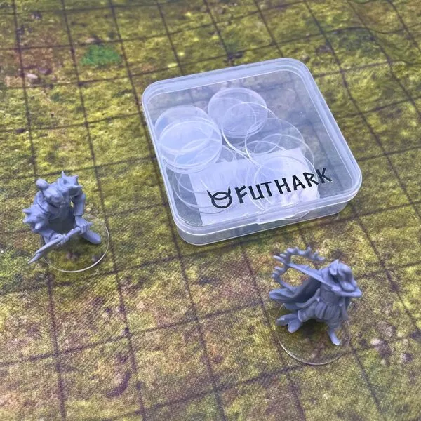 30 Pcs Round Acrylic Model Bases 1-inch for DND Miniatures, Warhammer and Other RPG Minis, or Wargames Table