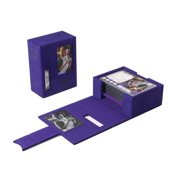 Gamegenic Arkham Horror Investigator Deck Tome - Premium Deck Box for Arkham Horror: The Card Game, Holds a Full Investigator Deck, Mystique - Purple Color, Made