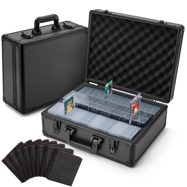 FunGuys Toploader Storage Box, Sports Card Storage Case, Top Loader Card Storage, Top Loader Storage Boxes, Trading Card Case Holds 600+ Card, One Touch Card Holder