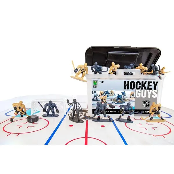 Kaskey Kids NHL Hockey Guys – Vegas Golden Knights vs Seattle Kraken - Inspires Kids Imaginations with Endless Hours of Creative Play, – Includes 2 Teams & Accessories – 25 Pieces in Every Set