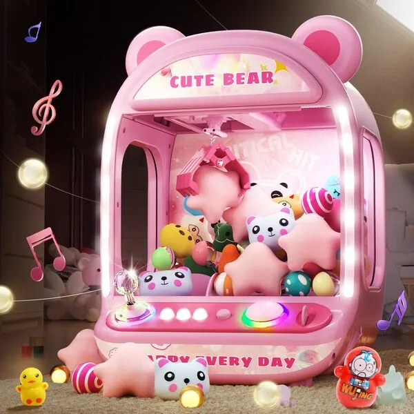 Skirfy Claw Machines for Kids,Unicorns Toys for Girls Age 6+,Kids Arcade Games Mini Vending Machine with Squishy Toy Candy Dispenser Machine,Claw Game Machine,Birthday Gifts for Girls Age 8-12