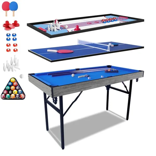 Multi Game Table with Table Tennis, Bowling, Shuffleboard, Hockey