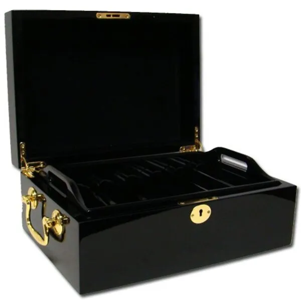 CAS-500M 500 Ct Black Mahogany Wooden Case