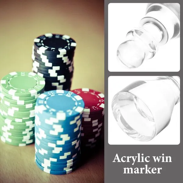 Happyyami Acrylic Roulette Win Marker Clear Ball Top Roulette Marker Transparent Roulette Ball for Roulette Wheel Las Vegas Game