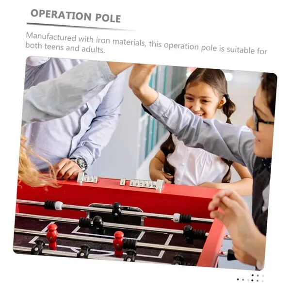 CIYODO 2pcs Foosball Machine Soccer Machine Pole Table Soccer Replacement Metal Rod Desk Soccer Machine Pole Kid Football Table Soccer Rod Handle Bar Iron Child