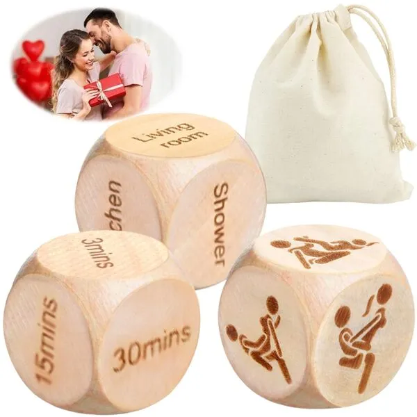 Date Night Dice for Couples, Anniversary Wooden Gifts, Love Dice, Fun Night Dating Decision Dice, Romantic Wood Couple Date Night Ideas, Naughty Dice, Gifts from Girlfriend