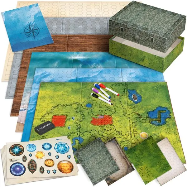 10 DND Game Mats and a lot More - Includes 6 Dungeons & Dragons Board Game Battle Maps (1\