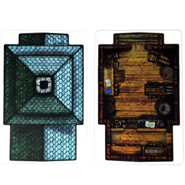 Instant Shops - 4pc Double-Sided Shop & Terrain Pieces for Starters & Masters Alike - Roleplaying Objects for Dungeons & Dragons - Immersive Map Accessories for DND 5E, Pathfinder & Warhammer RPGs