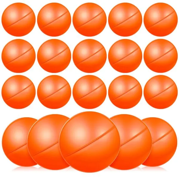 Balls 25Pcs Raffle Balls Hallow Calling Balls Bingo Balls Round Raffle Balls Vending Machine Capsules for Party (Orange)