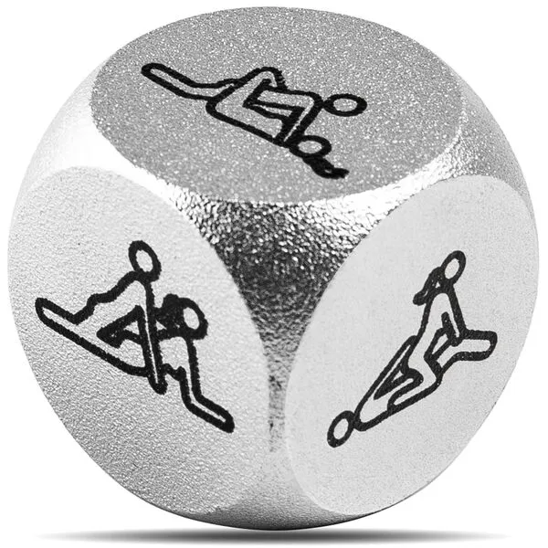 JOLYMOLY Gifts for Men Women Decider Dice, Funny Gifts for Him Her, 0.79in Metal Decision Dice with Gift Box, Birthday Gifts for Mom Dad Anniversary Date Night Gift Idea for Couples