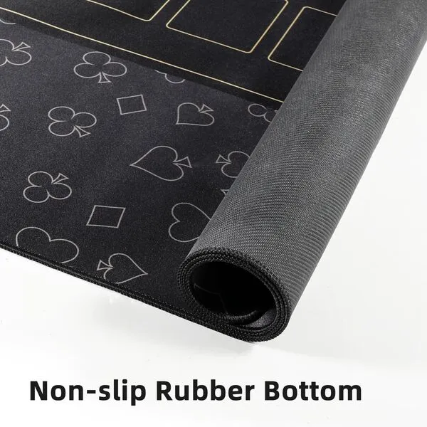 GUTSHOT Foldable Casino Quality Poker Mat | Water Resistant Poker Table Cloth, Soft Multi-Spandex | Waterproof, Noise-Free Gameplay | Includes Carrying Bag and 2 Gift Poker Card Packs