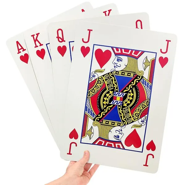 gagift world Jumbo Playing Cards, 8 x 11 Inches Giant Playing Cards for Family Game Night, Extra Large Deck of Cards Casino Party Decoration for Adults and Kids
