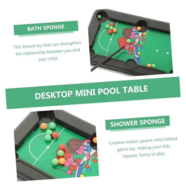 4 Sets Billiards Game Mini Table Billiard Toy Tabletop Mini Pool Table Mini Billiard Table Toy Pool Table Kids Boys Billiard Game Plaything Miniature Pool Table Indoor Billiard Toy