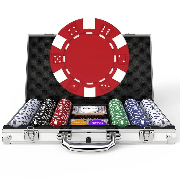 HEITOK Poker Chip Set - Classic 300PCS Poker Set with Aluminum Case, 11.5 Gram Casino Chips for Texas Holdem Blackjack Gambling