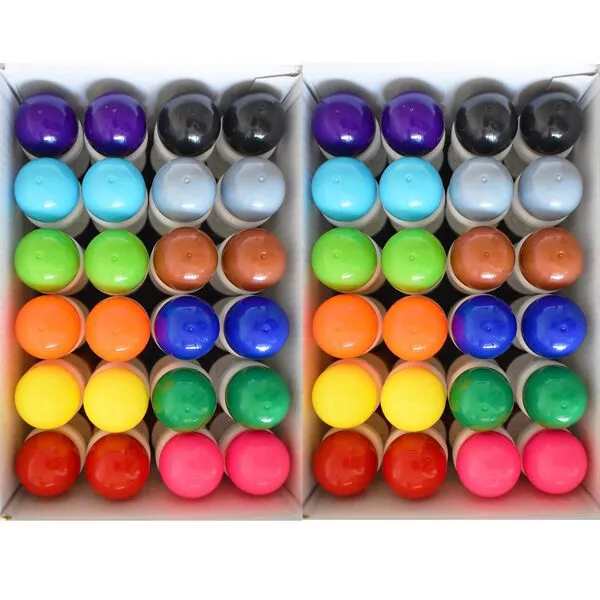 Yuanhe Bingo Daubers Dot Markers - Panit Dotters Bingo Dabbers Mixed Colors Set of 48 Pack-12Colors