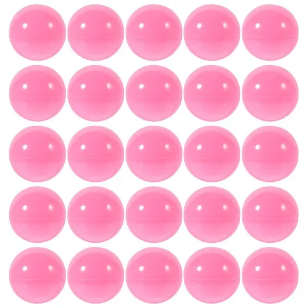 Luxshiny 50pcs Bingo Balls Balls Plastic Hollow Bingo Balls Raffle Balls Pink Lotto Ball Round Vending Machine Capsules Activities Game Balls Props 4cm