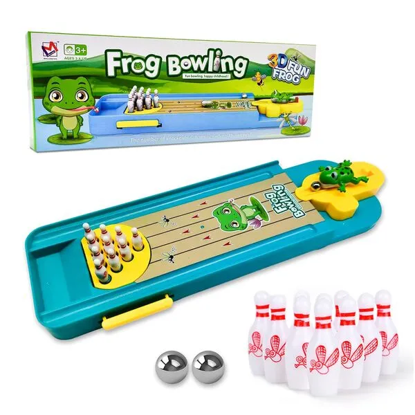 KirYu Mini Bowling Game Set Mini Bowling Set Tabletop Bowling Game Desktop Bowling Set Table Top Games Home Office Desk Toys Stress Relief Gadgets Fun Gag Gifts White Elephant Gifts for Kids & Adults