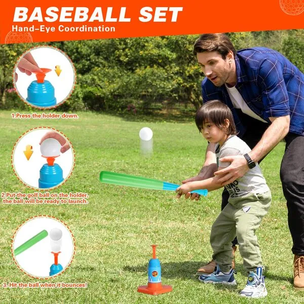 CT SPORTS Outdoor Toys for Kids-8 in 1 Fun Outdoor Kids Sports Suit Combination-This Backyard Game is Perfect for Family Outdoor Activities