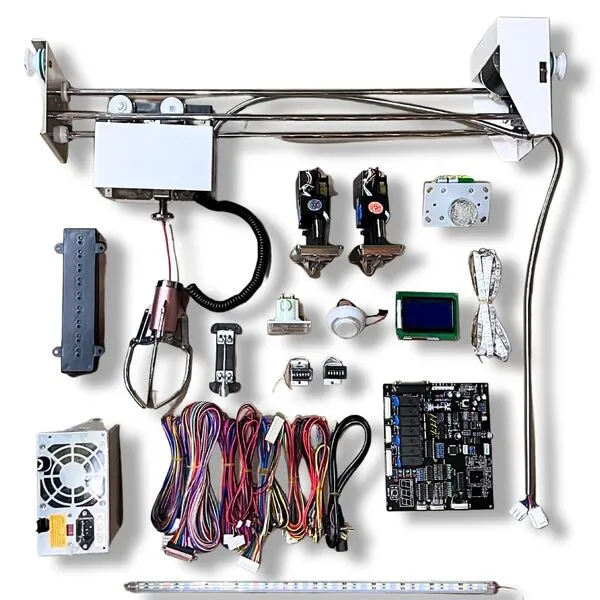 Crane Machine Kit W/ Components and Manual Build Your Own Arcade Claw Machine - 71cm (28\'\') Silver Gantry with Medium Claw - Dual Coin Mech - All in 1 Kit