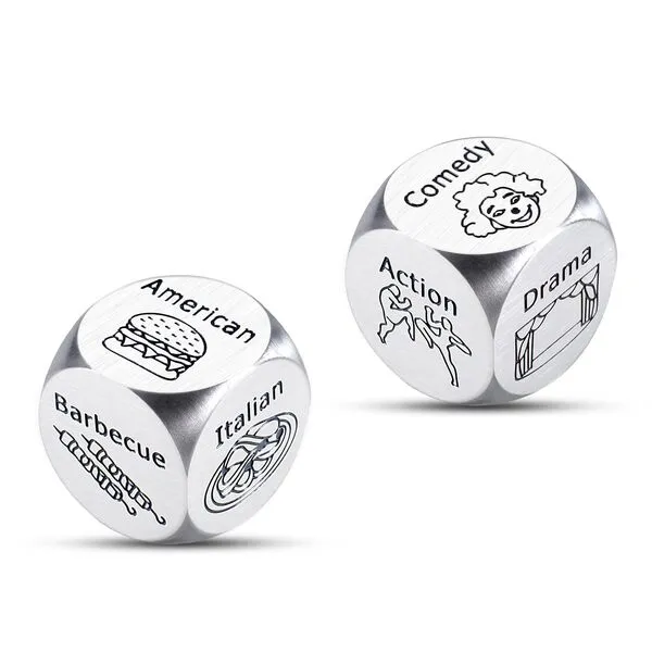 11th Steel Anniversary GIFS for Him Her 11 Years Anniversary Wedding Gift for Couple Husband Wife, Date Night Gifts for Boyfriend Girlfriend, Bridesmaid Gifts Food Decider Dice Valentines Day