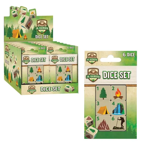 MasterPieces Officially Licensed National Parks - 6 Piece D6 Gaming Dice Set for Children and Adults