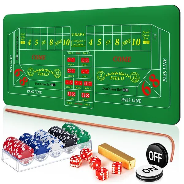 Leyndo Craps Tabletop Game Set, Includes 35