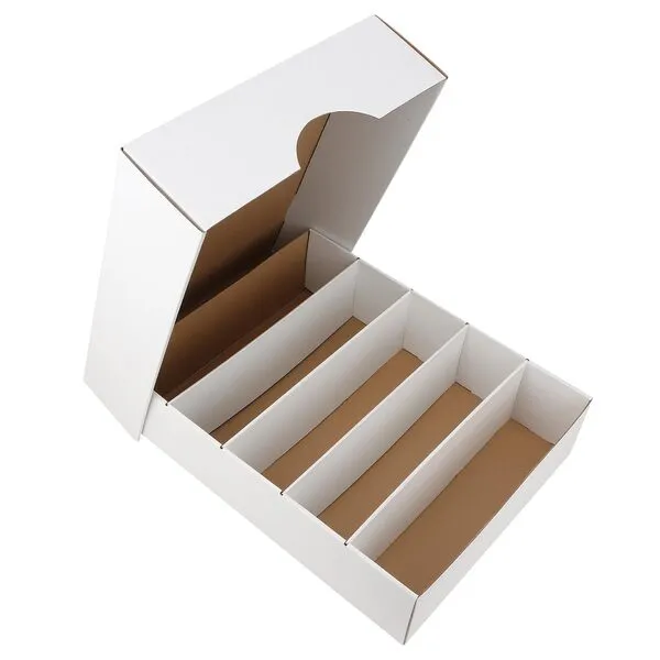 HIMOMO Card Storage Box, 3700 Count Trading Card Storage Box White Storage Card Organizer Box for Storing Protecting and Organizing Soccer Cards