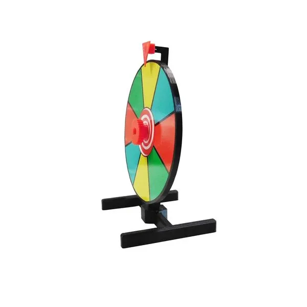 Miniature 6 Inch Dry Erase Spinning Prize Wheel with Desktop Stand