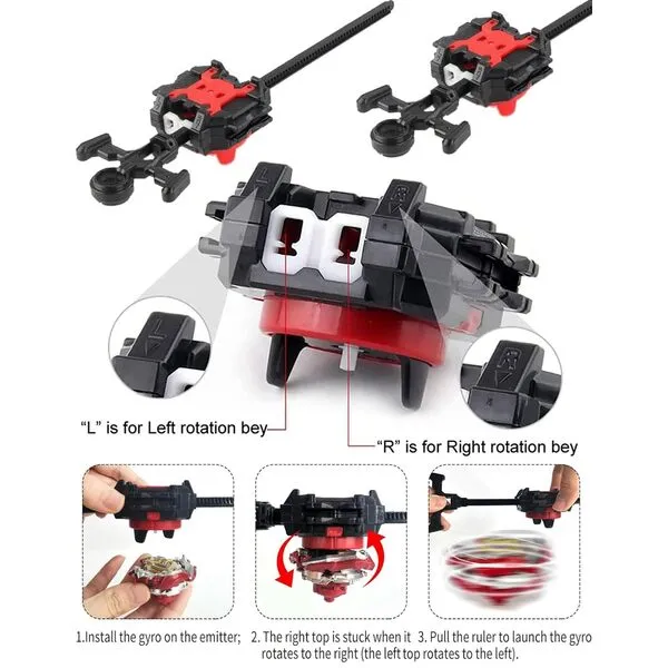 Absdcom Bey Battling Tops Burst Toy Bley Bley DX Starter Venom Diabolos Bay Blades for 8-12 Battle Set Bet Blade Blades for Boys Blayde Blades Launcher Pack Gift for Kids 6+