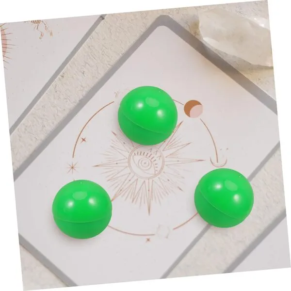 jojofuny 50Pcs Balls Hollow Raffle Balls Diameter 3cm Openable Bingo Ball for Raffles Game Party (Green)
