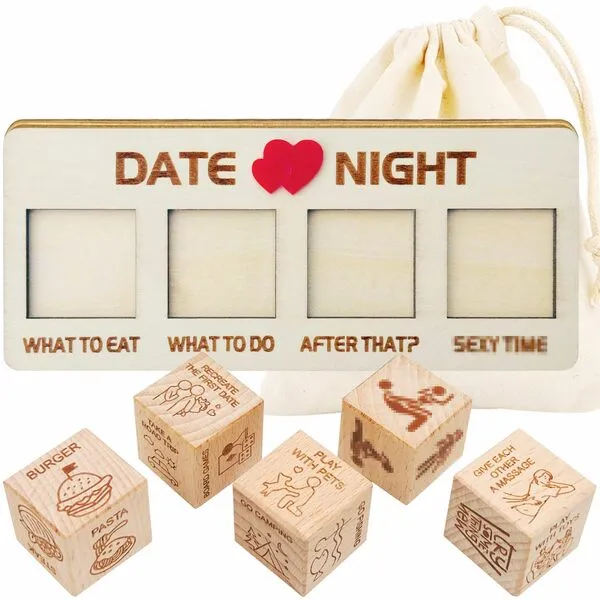 2024 New Date Night Dice for Couples, The Dicey Date Game, Activity Dice, Take Out Dice, Love Dice, Food Decision Dice, Date Ideas for Couples, Weddings - Food Dice for Girlfriend Wife Husband