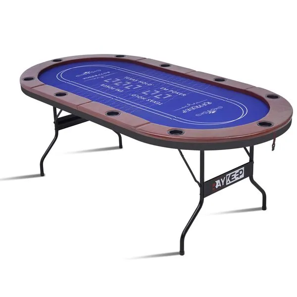 RAYKEEP 10 Player Poker Table Foldable, 84