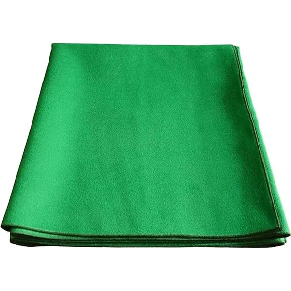 JUANJUAN Felt Game Table Cover Felt Card Poker Table Foldable Table Cover Green Table Cloth Poker Table Dominoes Game Table Topper for Casino Accessories, Green,Thickness: 2 mm