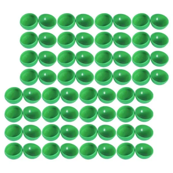 PRETYZOOM 50pcs Empty Colored Round Capsules 5cm Vending Machine Capsules Balls Small Bingo Raffle Drawing Balls Gumball Container for St. Patrick Favor Green