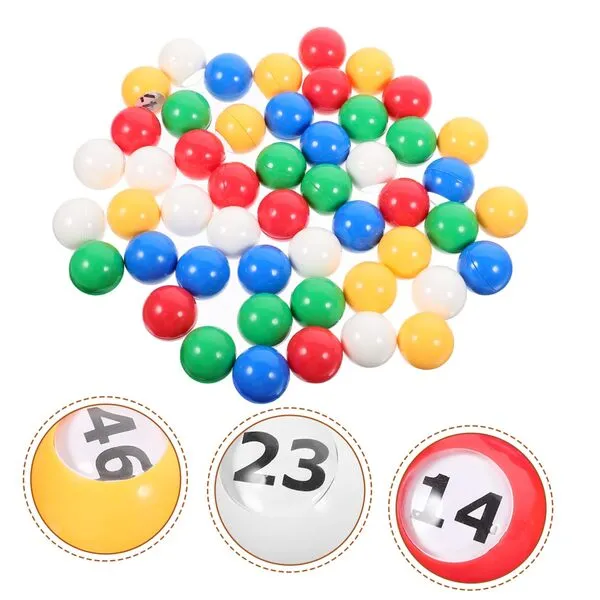 WHAMVOX 50pcs Ball Raffle Balls Party Game Balls Adult Party Games Sphere Party Balls Raffle Number Balls Party Activity Props Raffle Drawing Balls Pp Aldult Seamless Ball