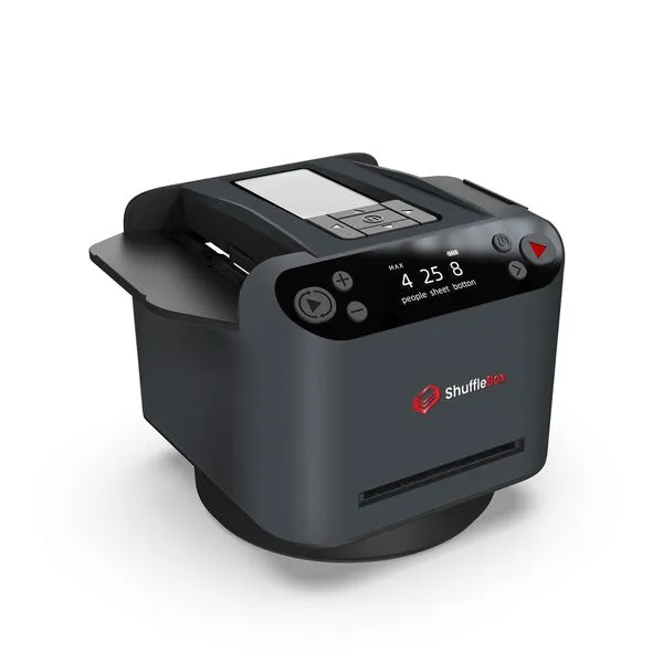 ShuffleBox G1 Pro Automatic Card Shuffler and Dealer 2-in-1, Ultra Quiet, Rechargeable, Works with UNO, Taco Cat Goat Cheese Pizza, Five Crowns, Monopoly Deal, Bicycle and Maverick Cards