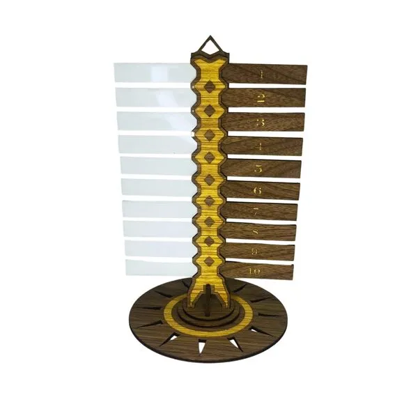 Initiative Tracker for DND Dungeons & Dragons Tabletop RPG | Turn Tracker for RPG | Wood Laser Cut Design with 20 Tabs | Made in USA
