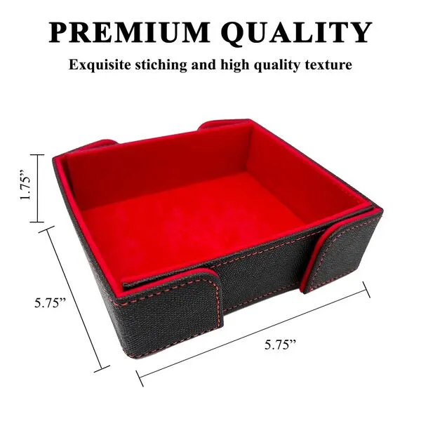 Norse Foundry Magnetic Folding Dice Tray - A Portable Option for Quieter Dice Rolling, or Dice Games, Perfect for Dice Enthusiasts, Playing Cards, RPG Players, and Dice Collectors (Red)