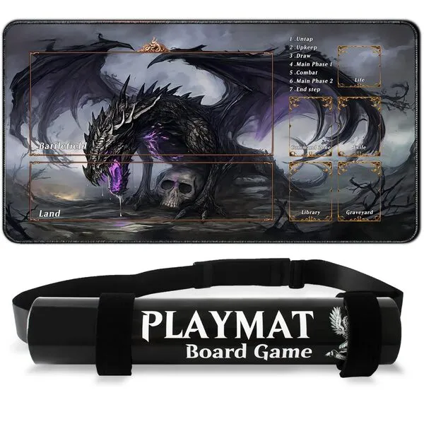 MTG Playmat with Portable Playmat Tube, TCG Playmat 24