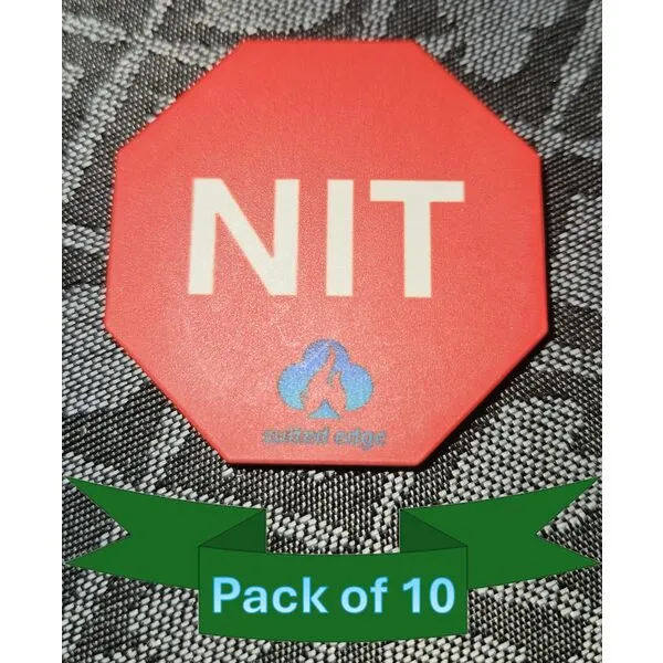 Suited Edge Nit Button Set for Texas Hold'em and Omaha Poker (Pack of 10) - Enhance Your Play with Professional Chips for The Stand-Up Game As Featured on The Lodge and Hustler Live Streams