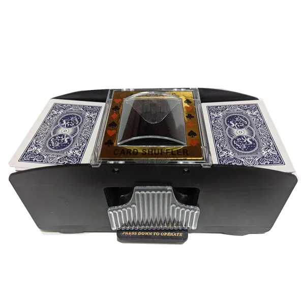 XNER Automatic Card Shuffler – Battery Operated 2-Deck Casino Playing Card Shuffling Machine for Poker, Blackjack, Texas Hold\'em, Home & Club Game Nights(2 Decks)
