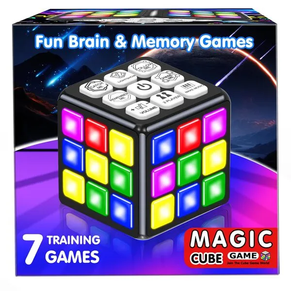 Toys for Kids Age 8-13 Boys Gifts: Fun Brain & Memory Handheld Game Cube for Teens & Adults - Cool Toys STEM Sensory Toy for 6-12+ Year - Birthday Gift for Boy Girls 6 7 8 9 10 11 12 Years Old