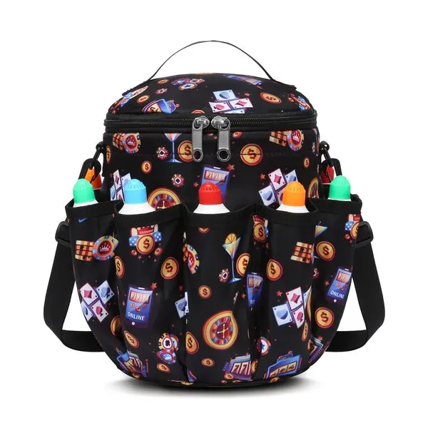 Bingo Bags with Pockets for Bingo Daubers Dabbers Dobbers Dotters Bingo Bag for Bingo Stuff Supplies Bingo Accessories for Bingo Casino Game Lovers Juego de Loteria Bingo Casino Bag Wallet Purse Pouch