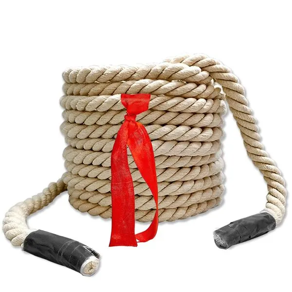 Tug of War Rope for Kids and Adults, 20 FT Natural Twisted Cotton Rope, Outdoor Yard Lawn Games Perfect for Carnival Team Building Activities, Field Day Family Reunion Birthday Party Game,